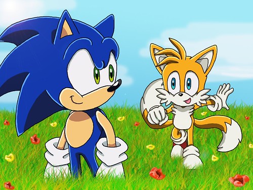 Sonic and Tails by xjestino.
