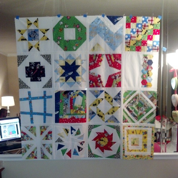 Finished the quilt top! #quilting #sewing #samplerquilt