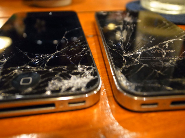 broken glass iPhone