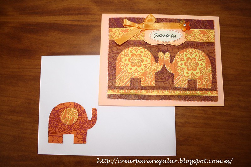 Tarjeta Felicitación Elefantes