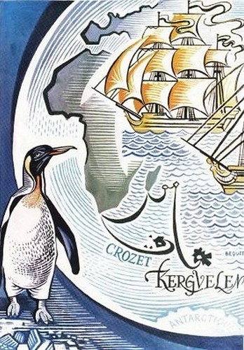 1972; Découverte des îles Crozet et Kerguelen (illustration)