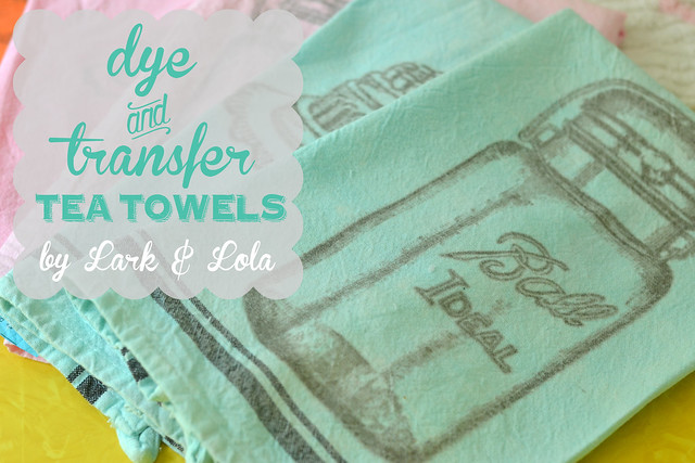 Dye & transfer tea towels