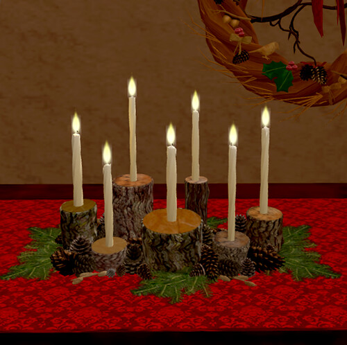 Pinecone & Wood Candelabra by Teal Freenote