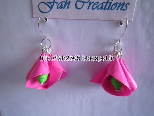 Handmade Jewelry - Paper Cone Bell Earrings (15) by fah2305