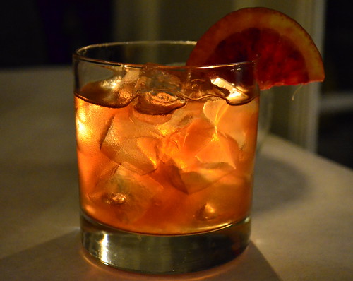 Barrel-aged Rum, Byrrh, and Blood Orange Juice by pjpink