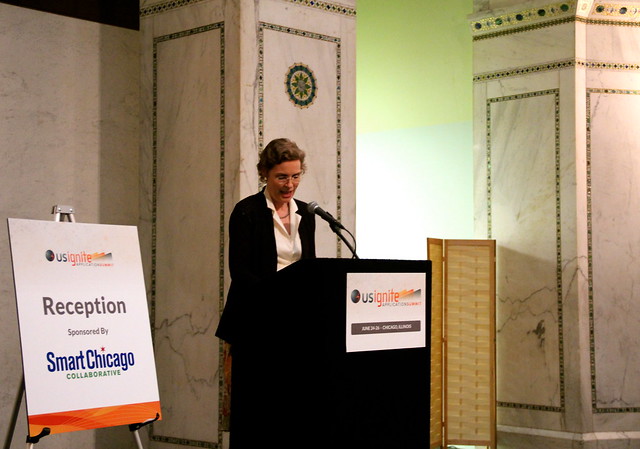 Susan Crawford Addresses the US Ignite Application Summit at the Cultural Center in Chicago