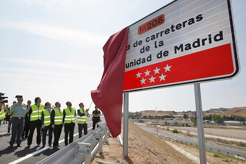 Inauguración de la nueva autovía M-206 en Madrid