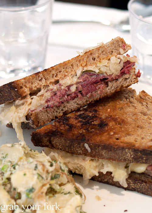 Reuben sandwich at Ruby and Rach, Strattons Hotel Sydney