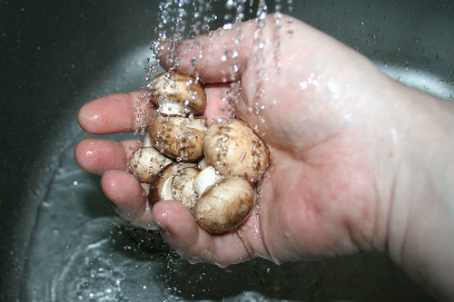 10 - Champignons waschen / Wash mushrooms