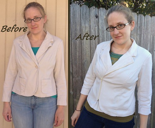 Khaki Moto Jacket - Before & After