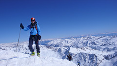 Mirek na szczycie Gran Zebru (3851m)