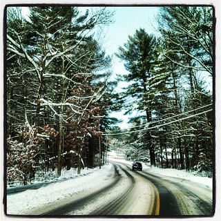 Drive to work this morning #winterwonderland #snow #newengland