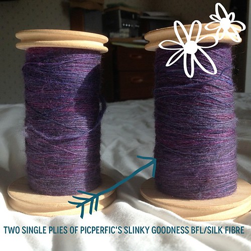 #Craftphoto pretty singles that are "resting" before being plied together.