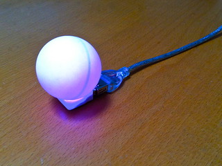 blink(1) omni-light with ping-pong ball diffuser