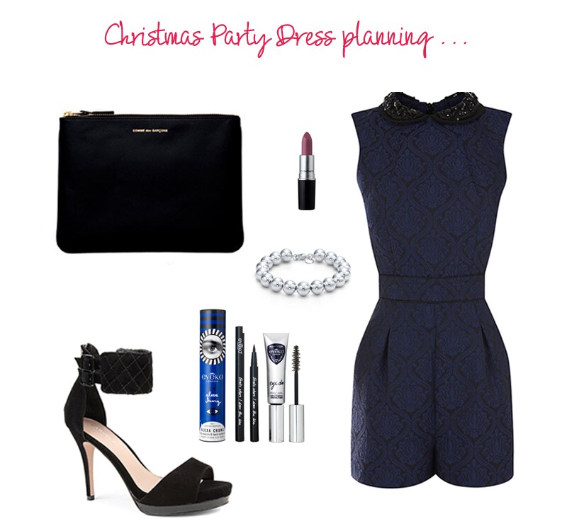 Christmas-party-outfit-warehouse-beaded-collar-playsuit
