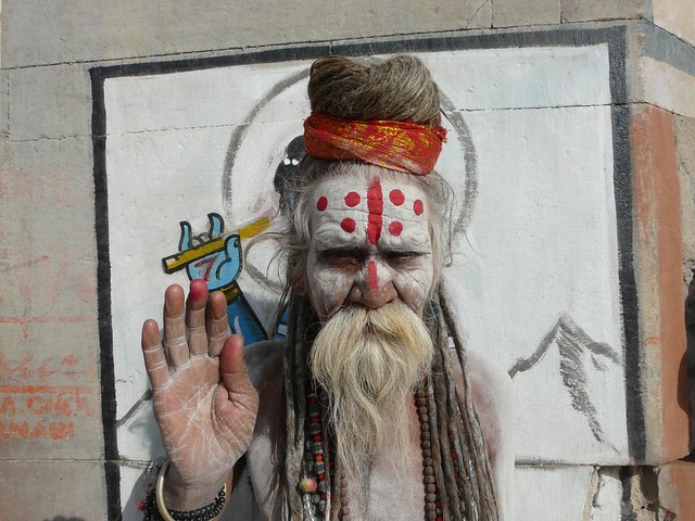 The holy man Varanasi (India Sadhu)