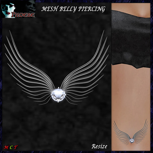 [NEW RELEASE ON SALE!] *P* MESH Angel Belly Piercing ~Silver~