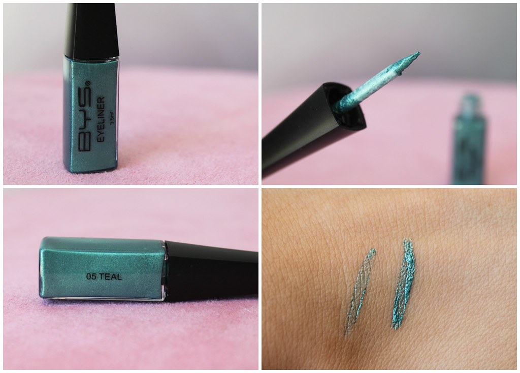 Bys eyeliner kmart cheap affordable australian beauty review blog blogger aussie ausbeautyreview cosmetics makeup aussie swatch teal blue green quality