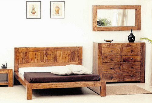 natural living wooden bed frame