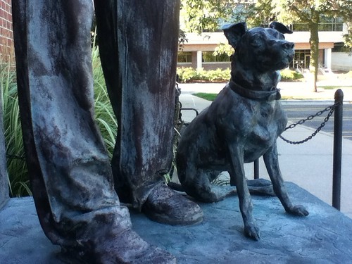 Sculpture outside small animal hospital