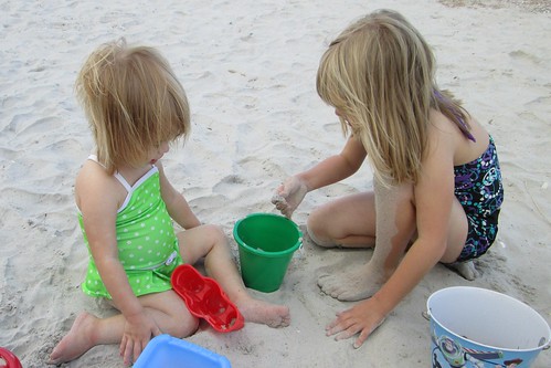 my girls in the sand together