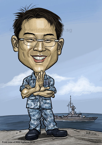 digital caricature for Singapore Navy (watermarked)