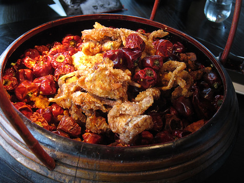 Red Lantern crispy soft shell crab with Sichuan dried chilli