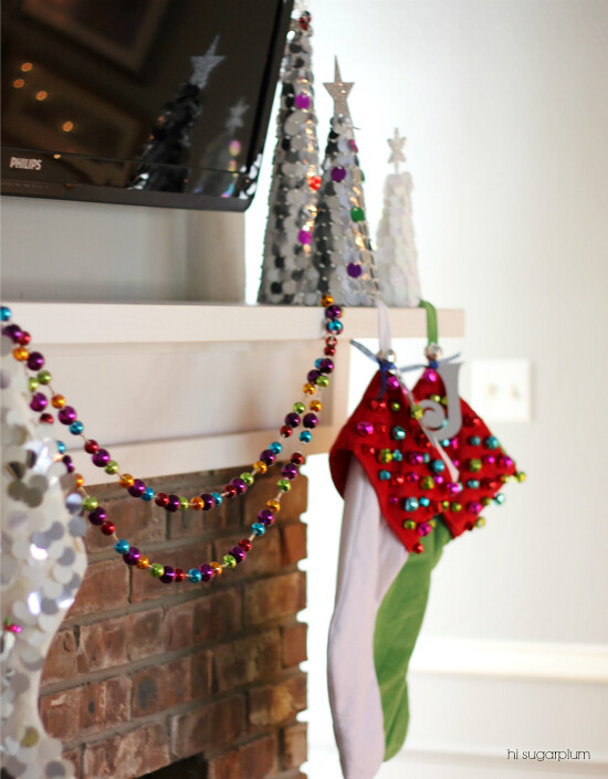 Hi Sugarplum | Colorful Christmas Mantels