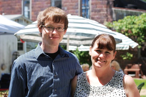 Pennsylvania Law School student Levi Morris, shown with his mother, Becky, can now continue his education from home thanks to the broadband service provided to his town through the USDA Community Connect program. USDA photos by Heather Hartley.