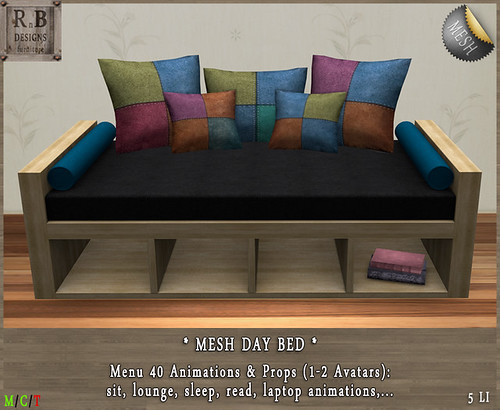 PROMO ! *RnB* Day Bed - Patchwork - 40 Anims (c)PIC