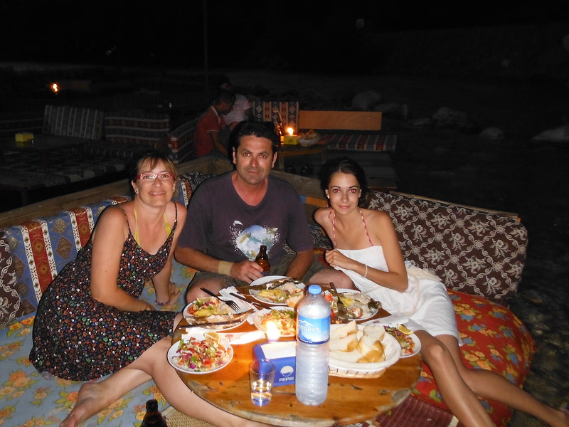 Nuestra cena en el Hotel Saklikent Gorge Club, en Turquía.