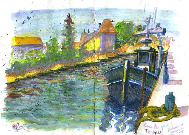 Normandy Holidays Homework #4 - Trouville fishboat and harbour