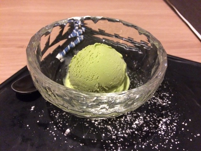 Green Tea Ice-cream, Omakase @ Sushi Kuu