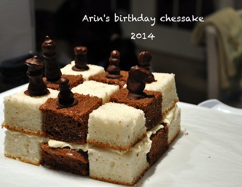 chess cake for the 7 year old! by Taswiir