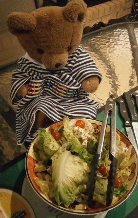 Walt makes salad