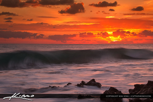 Ocean-Wave-During-Sunrise-at-Beach by Captain Kimo