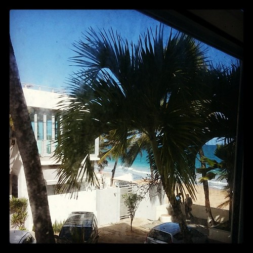 Me and @genmae5's ocean view from our window at the Atlantic Beach Hotel...