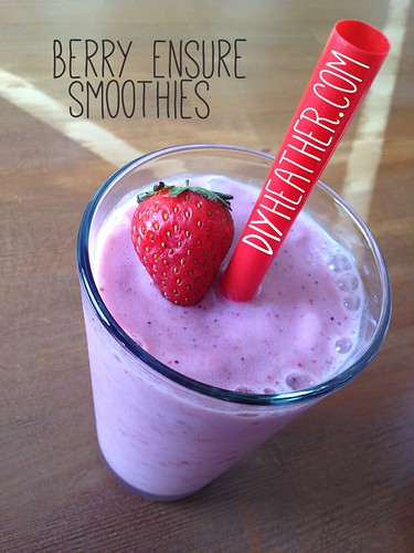 strawberry ensure smoothies by Heather Says