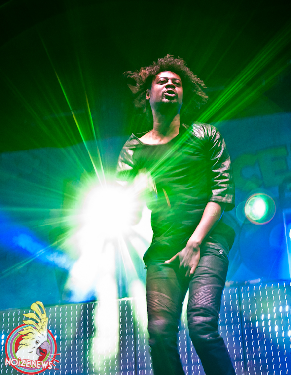 DANNY BROWN performs at the Mad Decent Block Party in Pontiac, MI.