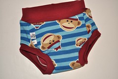 Bumstoppers TrainingBums Size 2t Striped Sock Monkey
