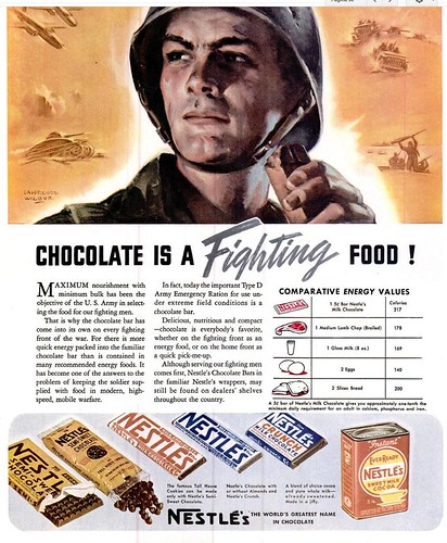 1942 - NOV - 19 - LIFE MAG - NESTLE MILITARY CHOCOLATS by roitberg