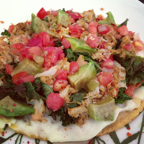 Griddled Crab Mexican Pizza