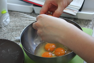 Making a Spanish omelette