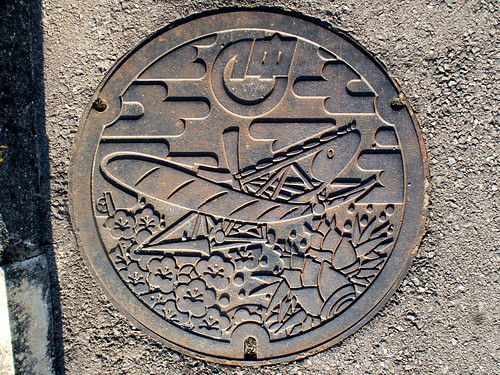 Chunan Kagawa , manhole cover （香川県仲南町のマンホール）