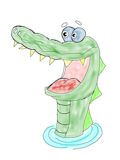 A happy alligator