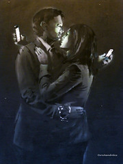 Banksy 'Mobile Phone Lovers', Bristol Museum and Art Gallery