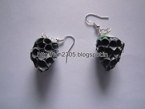 Handmade Jewelry - Paper Quilling Strawberry Earrings  (1) by fah2305