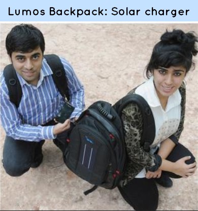 Environment--lumos solar backpack