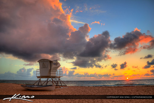 Sunrise-West-Palm-Beach-Lifeguard-Tower by Captain Kimo