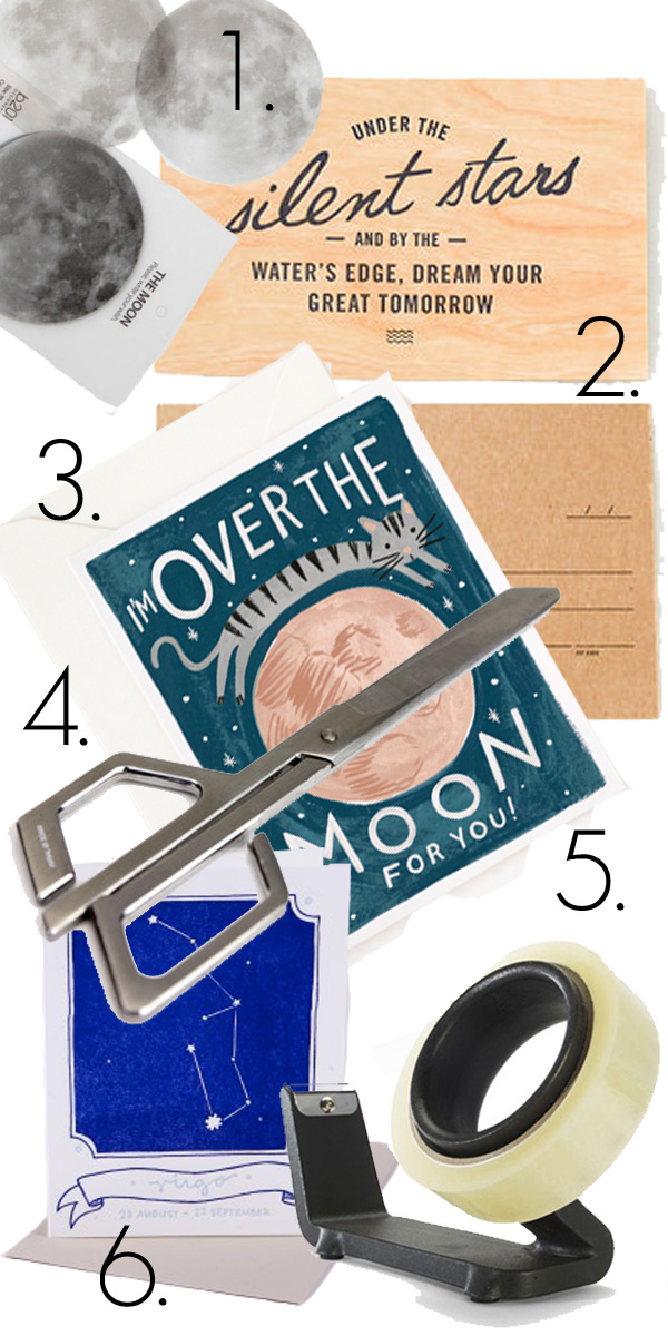 Moon, stars, stationary, desk items, wish, list, withoutastyle, never fully dressed,